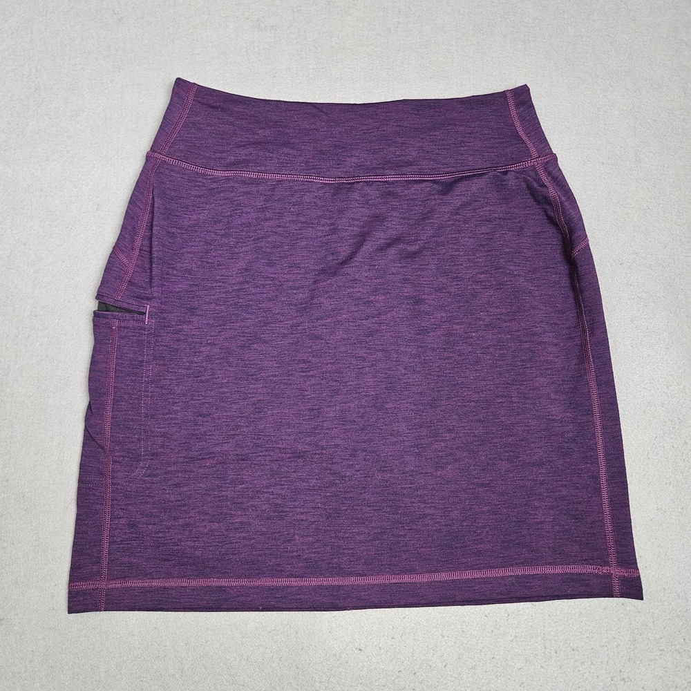 Duluth NoGA Skort Womens Sz XS Zip Pocket Pull-on Stretch Undershorts UPF Purple